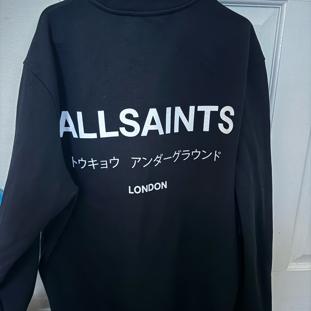 All Saints Black Crewneck Sweater